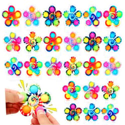 SCIONE 24 Pack Party Favors Fidget Spinners for Kids 4-8 8-12, Goodie Bags Stuffers for Kids 3-5, Pop Fidget Toys Bulk Classroom Prizes for Girls Boys, Toddler Birthday Party Return Gifts