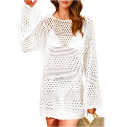 Buauty Womens Swimsuit Coverup Crochet Swim Cover Ups Bikini Bathing Suits Swimwear 2024 Summer Beach Dress Vacation Outfits