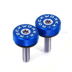 ROCKWORKX Bronco 6G Billet Aluminum Hardtop Fastener/Thumb Screw, Torx T40 Head Compatible with Ford Bronco 6G-Door 4 Door (2 Pack). (Blue)