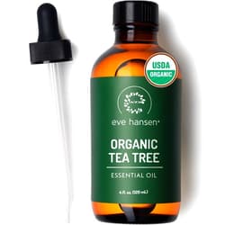 Eve Hansen Organic Tea Tree Oil (4oz) | Melaleuca Alternifolia | Pure Tea Tree Essential Oil for Skin, Scalp, Nails and Aromatherapy