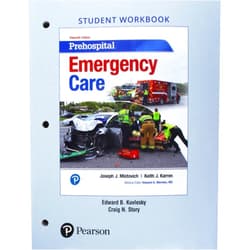 By Edward Kuvlesky (Author), Joseph Mistovich (Author), Craig Story (Author), Keith Karren (Author), Brent Hafen Ph.D. (Author), Brent Q. Hafen (Author) & 2 more Workbook for Prehospital Emergency Care