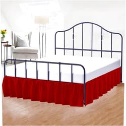 eBeddy Linens Split Corner Dust Ruffle 1PC Bed Skirt 800-TC Egyptian Cotton Queen 60x80-16 Drop/Fall Easy to Wash Wrinkle & Fade Resistance,Easy Fit - Center & Corner Pleats, Burgundy Solid