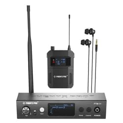Phenyx Pro UHF Mono Wireless in-Ear Monitor System, Metal Wireless IEM System, Bodypack Receiver, 50 Adjustable Frequencies, Separate Outputs, 164ft Operation, Suitable for Band and Studio (PTM-11)