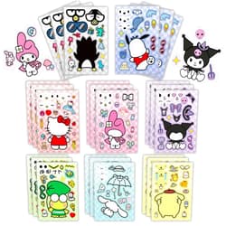 ZUIYIJIANGNAN 24 Sheets Cartoon Character Stickers for Kids Make a face Stickers Pack, Make Your Own Stickers for Kids Teens Party Decoration, Reward, Decor for Laptop Notbook