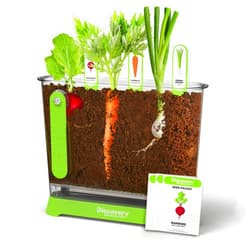 Discovery™ Edible Veggie Garden Watch-It-Grow Kit – DIY STEM Activity for Kids | Grow Carrots, Radishes & Onions| 11-Piece Science Kit with Seeds, Potting Mix & Root Tracker| Learning Toy Gift Ages 6+