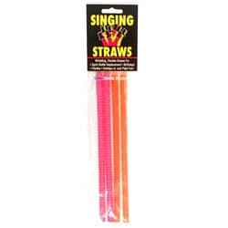 Smartwares 9 inch Whistling Singing Straws 4 pack, Reusable, Safe Plastic, BPA Free, Made in the USA