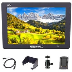 FEELWORLD T7 7 Inch DSLR On Camera Field Monitor Video Assist Full HD 1920x1200 4K HDMI Input Output with Peaking Focus Rugged Aluminum Housing