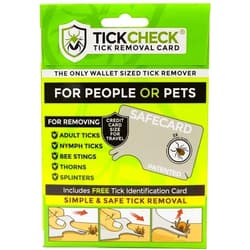 TickCheck Tick Remover Card - Wallet Sized Tick Removal Tool with Free Tick ID Card & Testing Information - for People, Dogs, Cats (1 Pack)