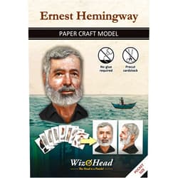 WIZHEAD - THE HEAD IS A PUZZLE! - Ernest Hemingway - Paper Craft Model, Home Décor
