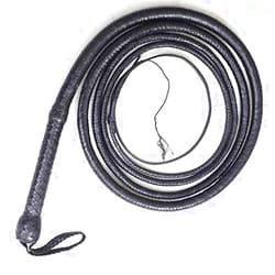 Ardour Crafts Kangaroo Hide Bull Whip 06 to 16 Feet, 12 Plaits Custom BULLWHIP Belly and Bolster Construction Indiana Jones Style Heavy Duty Black (12 FEET)