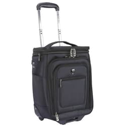 Travelers Club Top Expandable +50% Capacity Luggage with USB Port, Black, 17