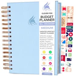 Clever Fox Budget Planner & Monthly Bill Organizer With Pockets. Expense Tracker, Budgeting Journal & Financial Book. Medium, 5.1x8.2