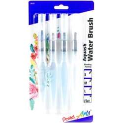 Pentel Arts Aquash Water Brush Assorted Tips, Pack of 4 (FRHBP4M)