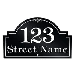 Brd Gifts House Address Sign - 20 Colors, 5 Fonts, 15 Font Colors & 2 Sizes - Personalized Address Signs for Houses, Custom House Address Plaque - ACM Material, Arched