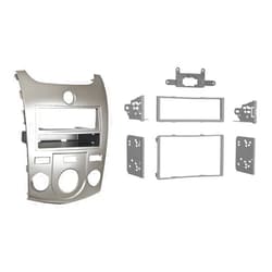 Metra Electronics 99-7338S Kia Forte 2010-Up Installation Dash Kit for Double DIN/ISO Radios, Silver