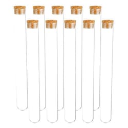 PATIKIL 70ml Test Tubes, 100pcs 7.87x0.98in Glass Clear Round Bottom Test Tube Containers with Cork Stopper for Bead Party Candy Bath Salt Storage Scientific Experiment Plant Propagation