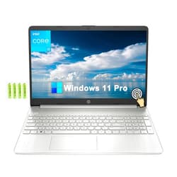 HP 15 15.6 inch HD Touchscreen Business Laptop Notebook Computer for Work[Windows 11 Pro], Intel Core i3-1115G4, 16GB RAM, 1TB PCIe SSD, Intel UHD Graphics, Wi-Fi, Bluetooth5, HDMI, w/Battery, Silver