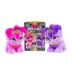 Present Pets, Princess Puppy Interactive Plush Toy with Over 100 Sounds and Actions (Style May Vary), Kids Toys for Girls Ages 5 and up Sparkle Princess (New)