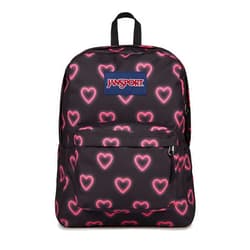 JanSport SuperBreak One Backpacks - Durable, Lightweight Bag with 1 Main Compartment, Front Utility Pocket with Built-in Organizer - Premium Backpack - Happy Hearts Black