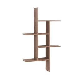 Danya B. Cantilever Cubby Decorative Modern Wall Mount Shelf – Horizontal or Vertical (Weathered Oak)