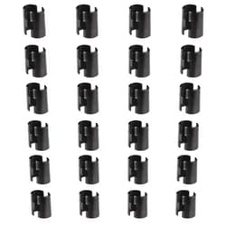 Alera Wire Shelving Shelf Lock Clips, Plastic, Black, Bundle of 24 Clips