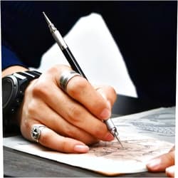 Citian Dual Tipped Leather Craft Stylus with 8 Replaceable Ballpoint Heads (0.6-3mm), for Embossing, Carving & Modeling, Spoon & Pen Ends