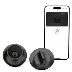 Level Lock+ Deadbolt Smart Lock - World's Smallest Smart Lock Plus Apple Home Keys - Level App for iOS & Android - Works with Apple Home (Matte Black)