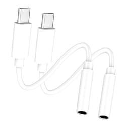 Ucaca USB Type C to 3.5mm Headphone Jack Adapter for iPhone 16 15, 2 Pack USB Type C Aux Dongle Cable Cord Compatible with iPhone 16/16 Plus/16 Pro/16 Pro Max/15/15 Plus/15 Pro/15 Pro Max, iPad Pro/Air/Mini