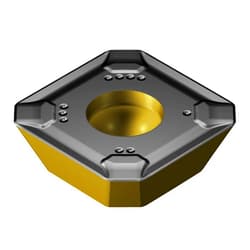 Sandvik Coromant R245-12 T3 M-KL 3330 Carbide Milling Insert, 0.06 mm Corner Radius, Positive Chip Breaker (Pack of 10)