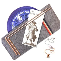 FM&OT Copper Dowsing Rod - 99.9% Pure Copper - Water Divining Witching, Energy Healing, Paranormal, Ghost Hunting, Gold, Yes No Questions. Instructions and Bonus Pendulum - 5x13 Inch Divining rods