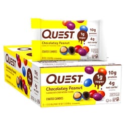 Quest Nutrition Coated Candies, Chocolatey Peanut, 1g Sugar, 10g Protein, 4g Net Carbs, Gluten Free, Keto Friendly, 12 Count
