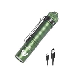 ThruNite BSS Saber EDC Flashlight Customized Black Scout Survival Edition Max 1015 Lumens USB-C Rechargeable Mini LED Handheld AA Flashlights, Green Cool White