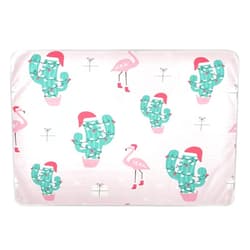 Susiyo Cute Christmas Cactus Portable Changing Pad 3 Layers Waterproof Diaper Changing Mat Travel Washable Mattress Pad Reusable Under Pads Changing Pad Liners 34