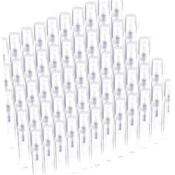 Fandamei 60 Pack 3ml Mini Clear Plastic Spray Bottle Empty Cute Perfume Atomizer for Cleaning, Travel, Essential Oils, Perfume.