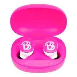 eKids Barbie Wireless Earbuds with Microphone, Bluetooth Earbuds with Charging Case for Ear Buds, Designed for School, Home, or Travel