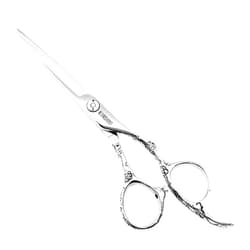 KINSARO Hair Scissors 5.5 Inch Professional Hair Shears Hair Cutting Scissors Haircut Scissors Sharp Barber Scissors 440C Barber Shears Hairdresser Scissors Rose handle KINSARO