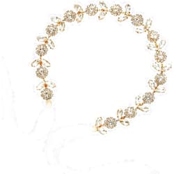 plplaaoo Bride Headband, Bridal Headpieces for Wedding Crystal Headband Bridal Hair Accessories for Girls Wedding Headbands for Bride Handmade Tiaras for Women Rhinestone Headband (Gold)