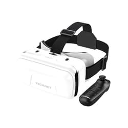TECKNET VR Headset for Phone with Controller, Virtual Reality Headsets with HD 110°FOV Anti-Blue Light Lenses & Adjustable Gears, 3D VR Headset for Kids Compatible iPhone Samsung Android 4.7-7.2