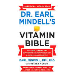 By Earl Mindell RPh PhD (Author), Hester Mundis Dr. Earl Mindell's Vitamin Bible: Over 200 Vitamins and Supplements for Improving Health, Wellness, and Longevity