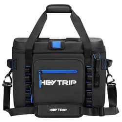 HEYTRIP Large Soft Cooler Bag, Soft Sided Insulated Cooler Hard Lid & Base Portable Beach Ice Chest with Shoulder Strap Leakproof Camping Cooler