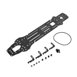 ChengyuWei Carbon Fiber Chassis Kit Battery Holder for 3 Racing D5V2 1: 10 Drift Car, RC Battery Mount Plate, RC Car Battery Plate, RC Chassis Battery Bracket Kit, RC Accessory (Black)