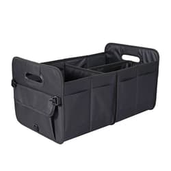 AOKJOY Car Trunk Organizer Car Storage Organizer Collapsible Multi Compartment Car Organizer Adjustable Straps Car Organizer for SUV(Black)