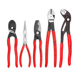 KNIPEX - 9K 00 80 108 US Tools - 5 Piece Automotive Starter Pliers Set (87 01 250, 95 11 200, 26 11 200, 74 01 250, 71 31 200) (9K0080108US)