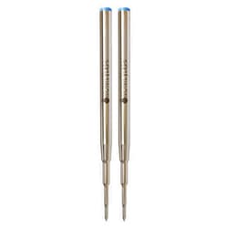 Monteverde USA Ballpoint Refill to Fit Montblanc Ballpoint Pens - Medium Point, Soft Roll, Blue (2 Pack) (M132BU)