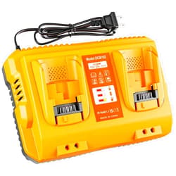 Lomrige DCB102 Battery Charger Station for Dewalt Battery,Simultaneous Charging for 12V and 20V Max Battery, Compatible with DCB124 DCB126 DCB200 DCB205 Yellow