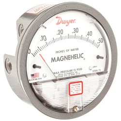 Dwyer 2000-0 Magnehelic Differential Pressure Gauge, 2000: 0-0.5