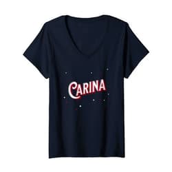 Carina Name Mädchen und Frauen Womens Carina Name Personalised V-Neck T-Shirt