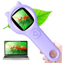 SETFLAGS Microscope for Kids SETFLAGS Digital Microscope,Portable Kids Microscope Handheld Mini Scope Educational Science Toys with 2 Inches 1080P Screen,Christmas Birthday Gifts for Age 3 4 5 6 7 8 Girls Boys