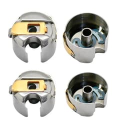 Fbshicung 4pcs Bobbin Case Compatible with Industrial Sewing Machine JUKI CONSEW Brother Singer Titanium Bobbin Case #BC-DB1-NBL