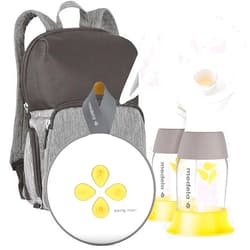 Medela Breast Pump | Swing Maxi Double Electric | Portable Breast Pump | USB-C Rechargeable | Bluetooth | Closed System | with Carry Bag